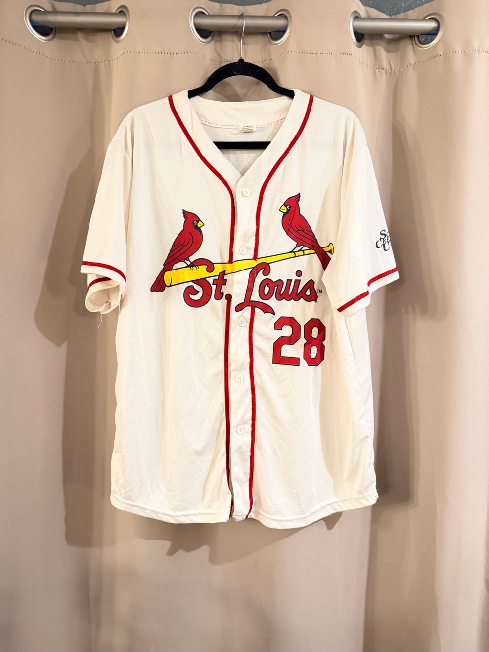 St. Louis Cardinals Men's Short Sleeve Baseball Jersey - White/Red